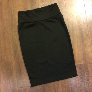 Lularoe Cassie Pencil Skirt | Black Herringbone